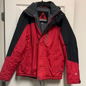 Gerry Weber Men's Bold Red and Black Ski Jacket